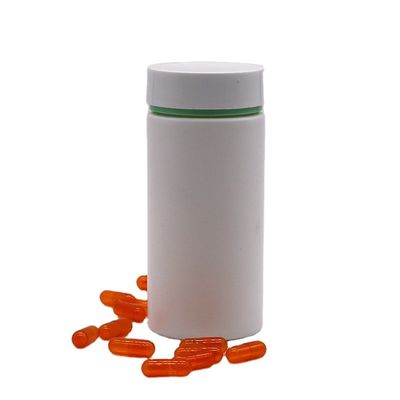Bouteille en plastique HDPE de 200 ml avec corps mat et logo en relief de couleur personnalisée