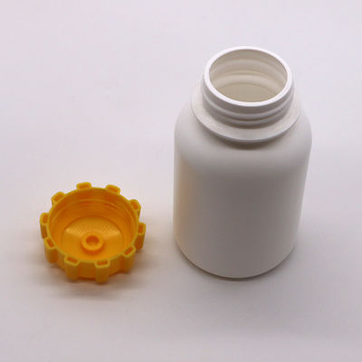 Bouteille de capsule en plastique rond HDPE de 300 cc avec bouchon à vis pour comprimé de complément médicamenteux