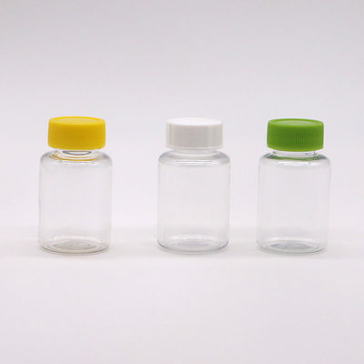 Bouteille en plastique PET transparente de 25 ml pour le stockage des comprimés de médicaments en toute sécurité