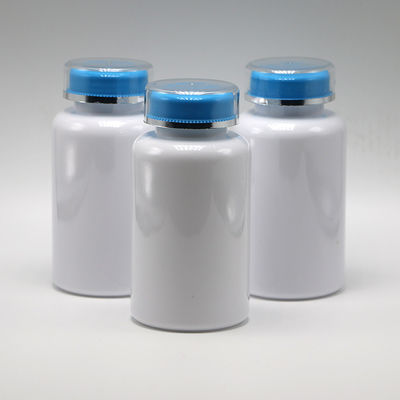 Bouteille de pilules en plastique PET personnalisée de 200 ml avec capuchon à vis pour pilule en poudre en capsule