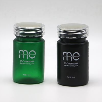 Bouteille en plastique PET de forme ronde de 70 ml avec bouchon à vis et service d'impression d'étiquettes personnalisées