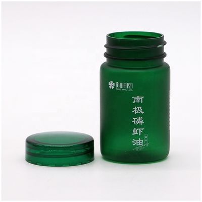 Bouteille en plastique PET de forme ronde de 70 ml avec bouchon à vis et service d'impression d'étiquettes personnalisées